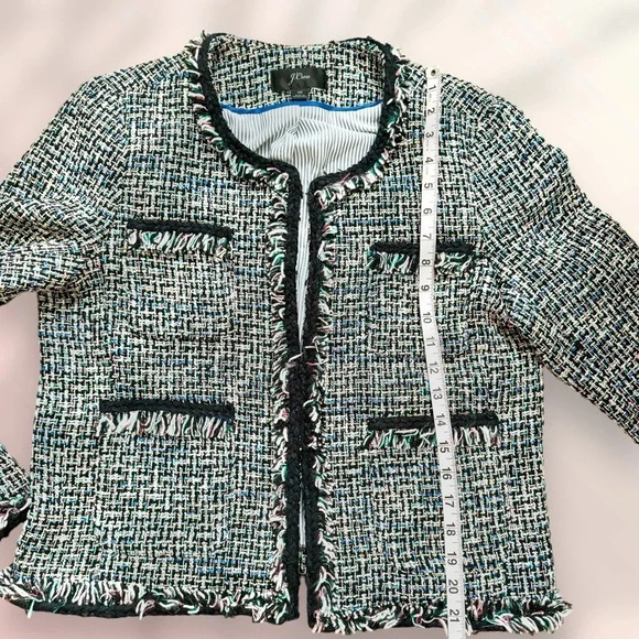 J CREW LADY JACKET Metallic Tweed Multicolored Size 10 - Picture 12 of 17
